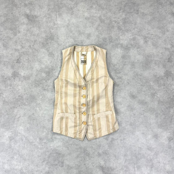 Vintage Marithe Francois Girbaud striped waistcoat