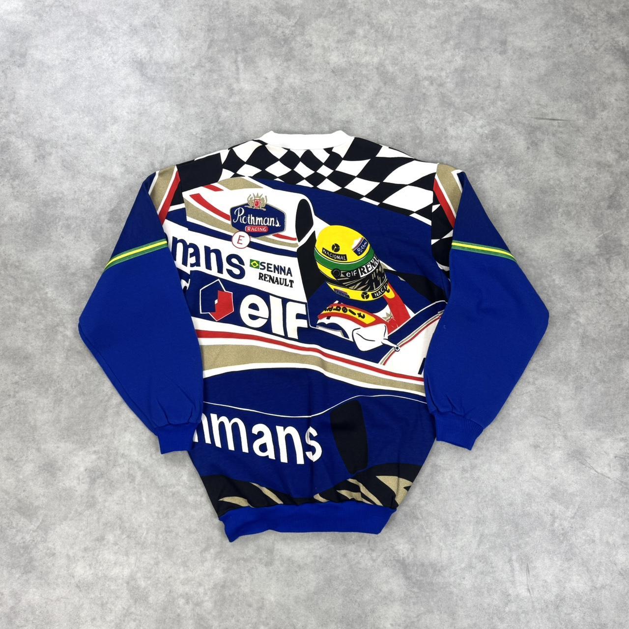 Vintage 80s / 90s Ayrton Senna F1 print jumper