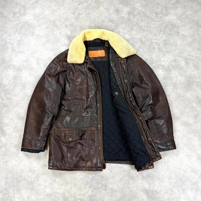 Vintage Timberland leather coat