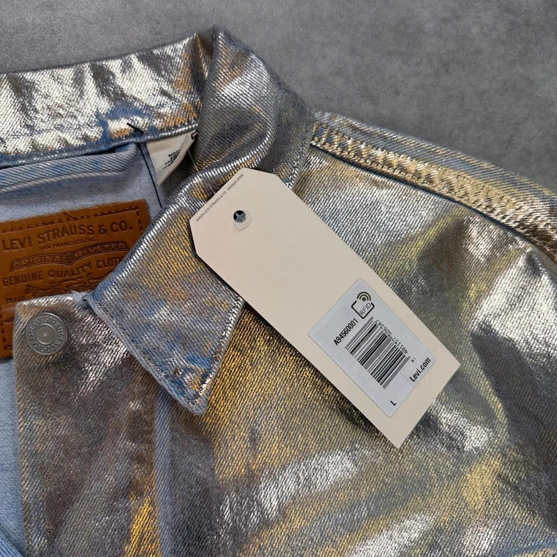 Levi's silver painted jacket