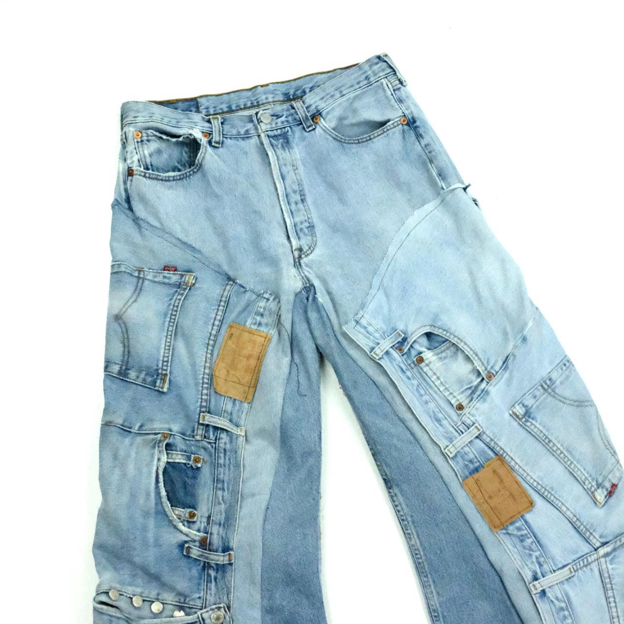Vintage Levis re-work patchwork jeans