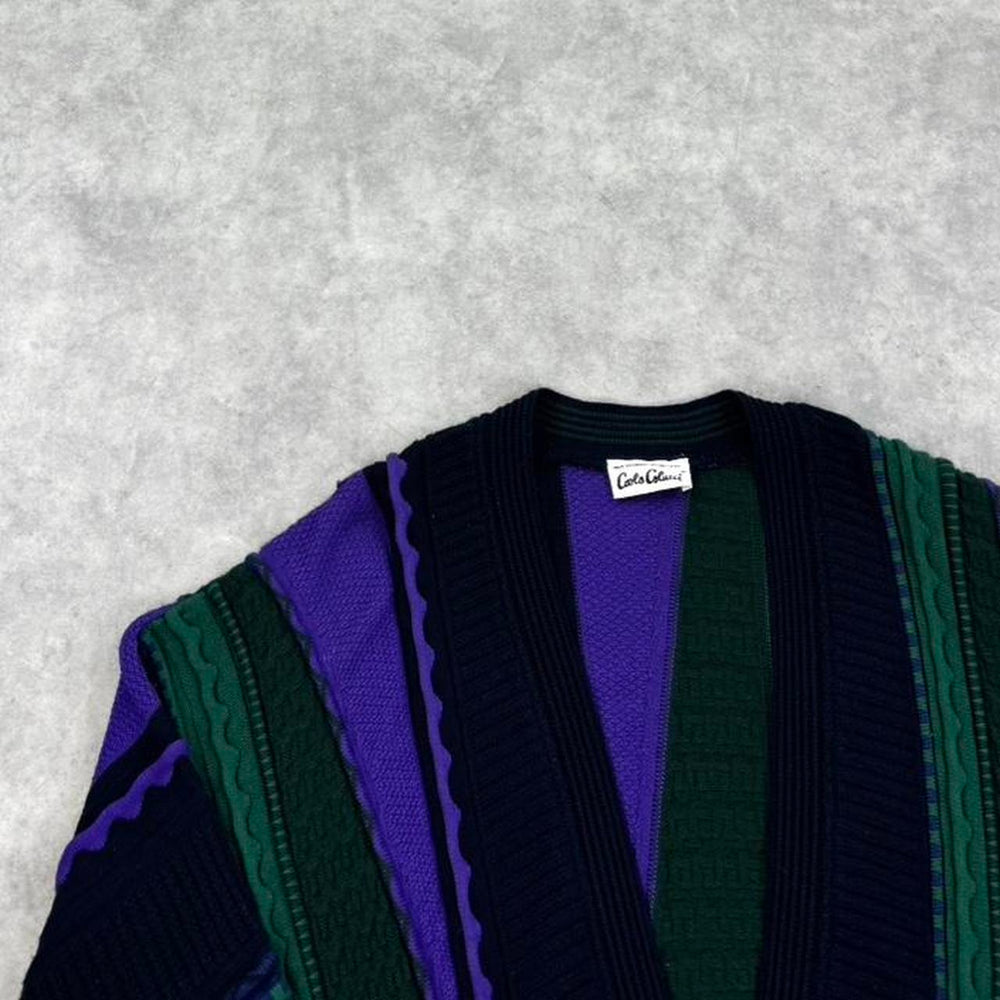 Vintage Carlo Colucci striped knit cardigan