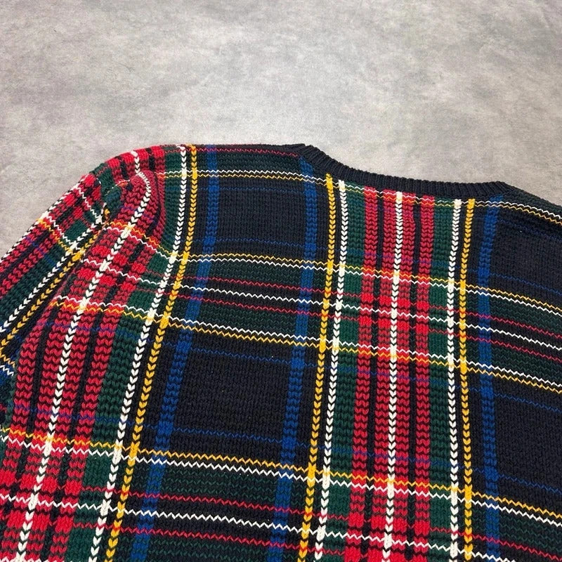 Vintage GAP check knit jumper