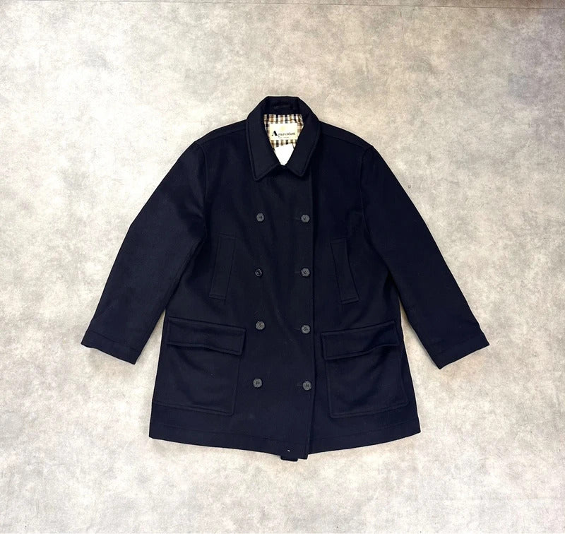 Aquascutum double breasted wool coat