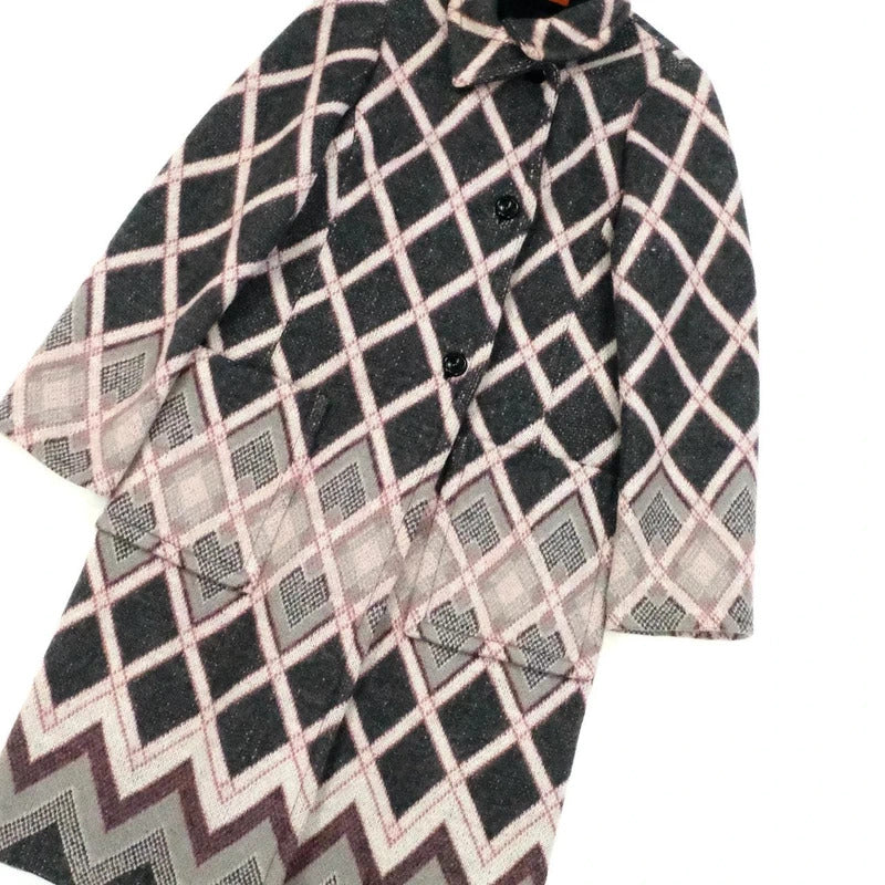 Missoni print wool coat