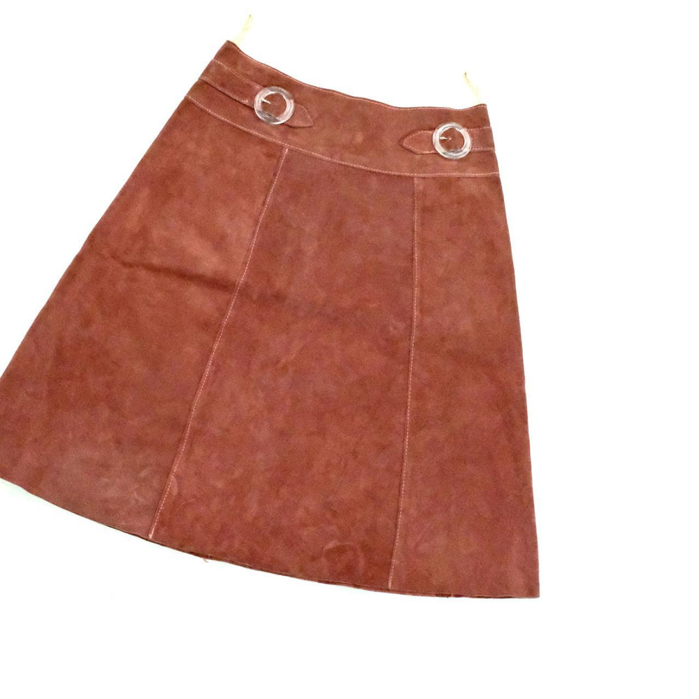 70s leather skirt