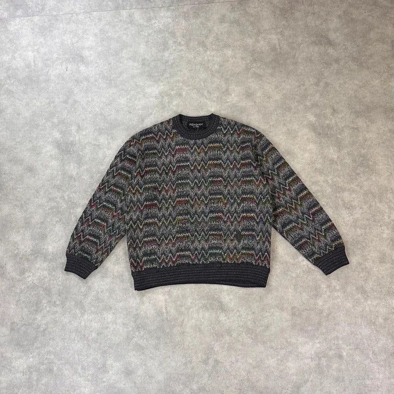 Yves Saint Laurent abstract knit jumper