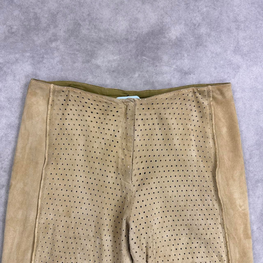 Pancaldi & B tan suede trousers