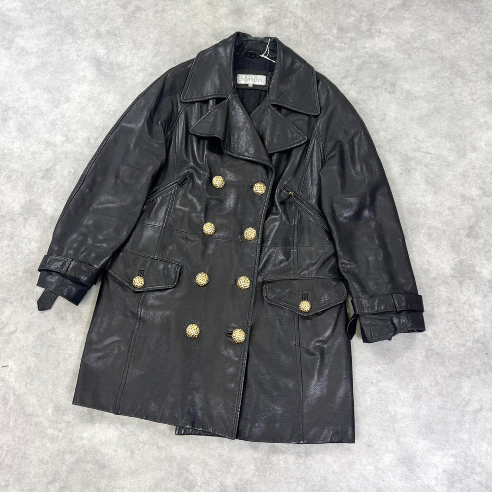 Vintage Max Mara leather coat