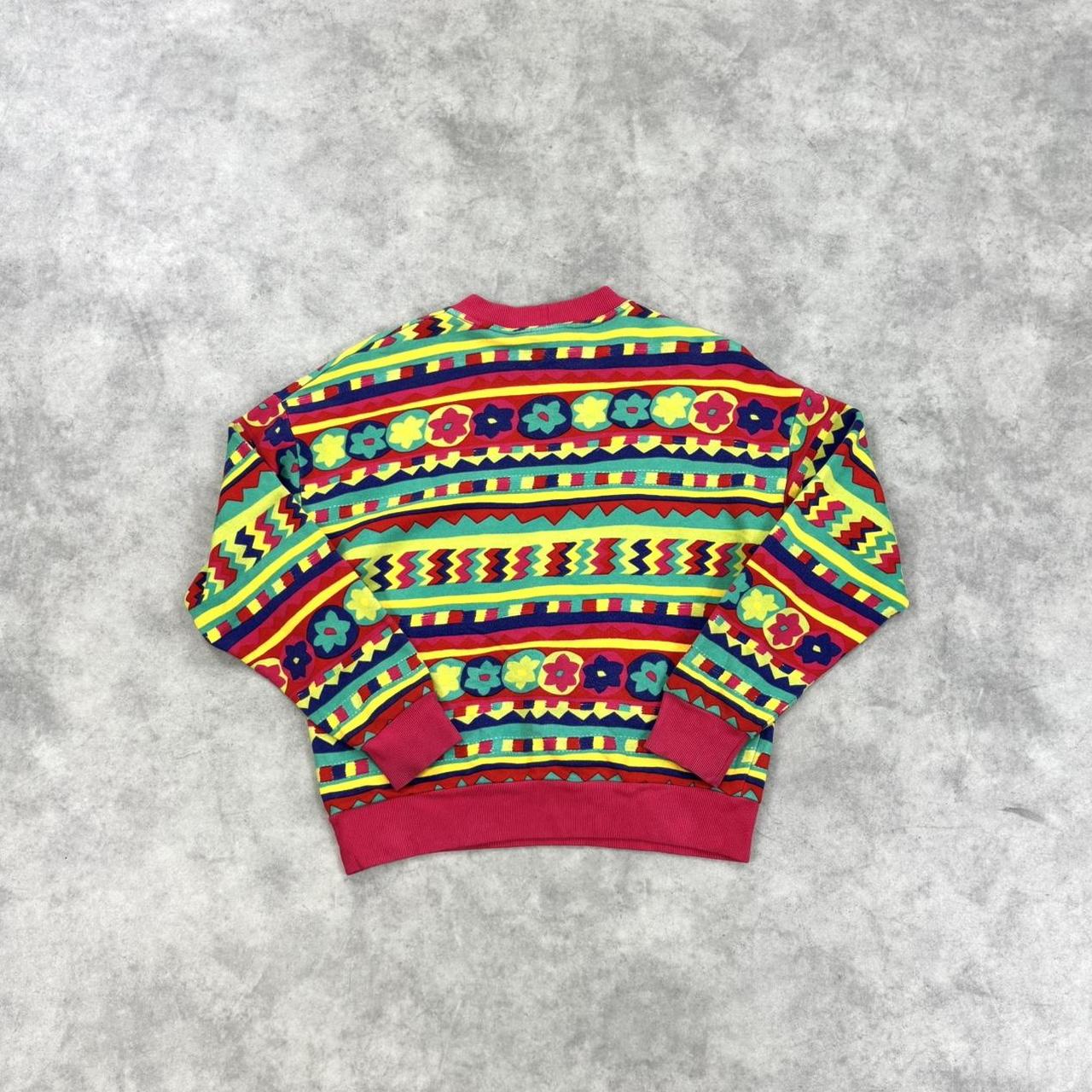 Vintage Benetton abstract print jumper