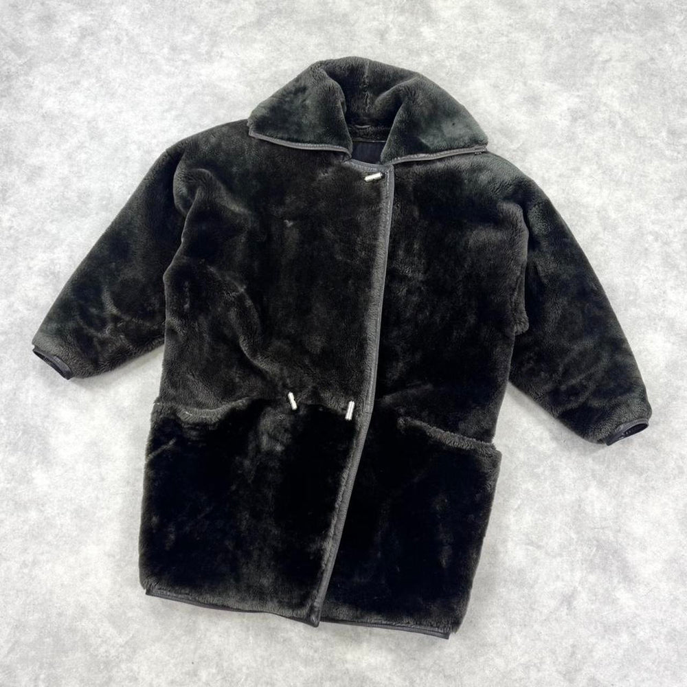 Vintage 80s Gianni Versace teddy bear fur coat