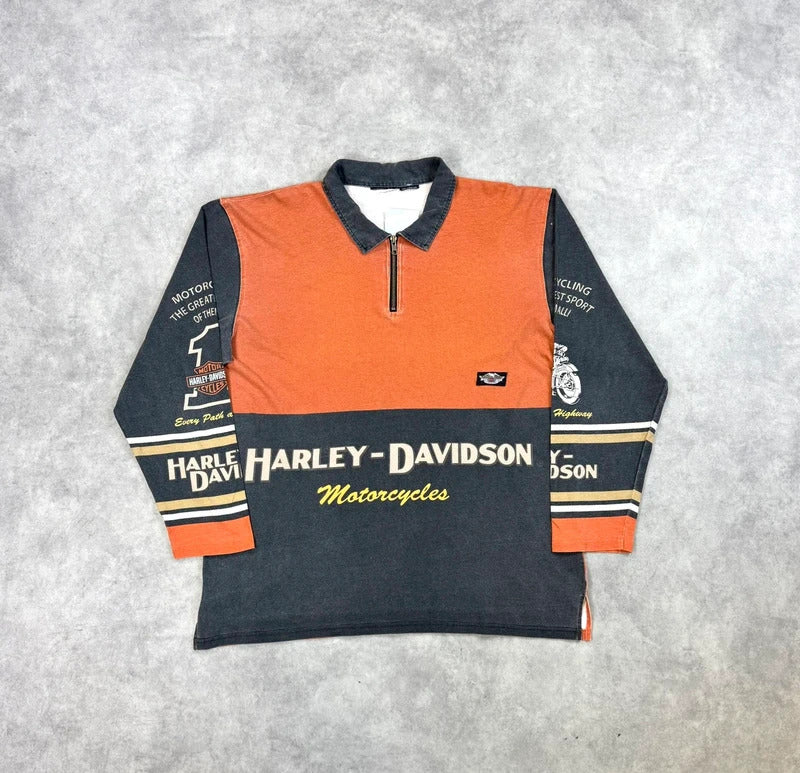 Vintage Harley Davidson print top