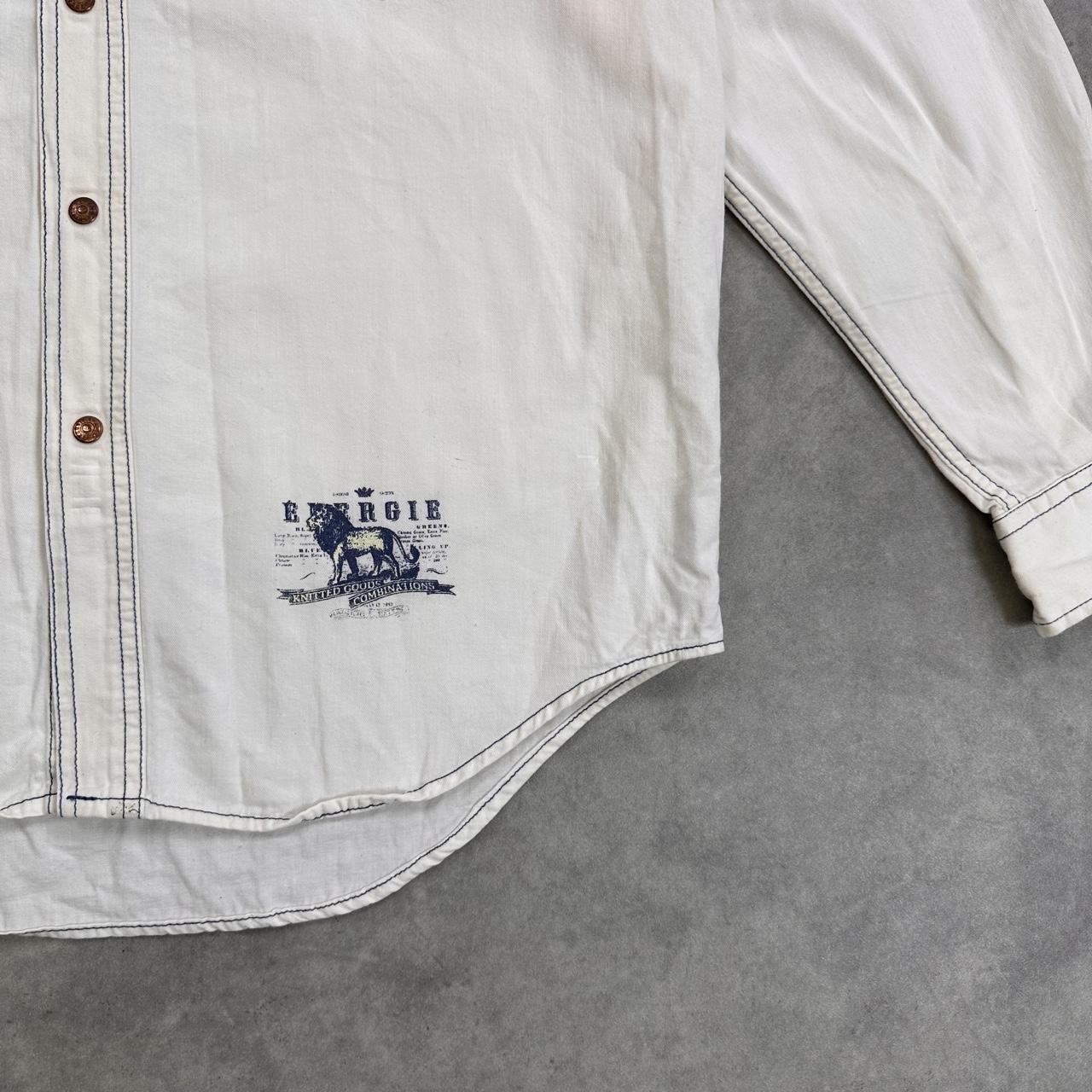 Levi's white denim button up shirt