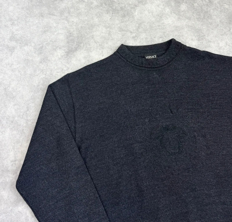 Vintage Versace embroidered knit jumper