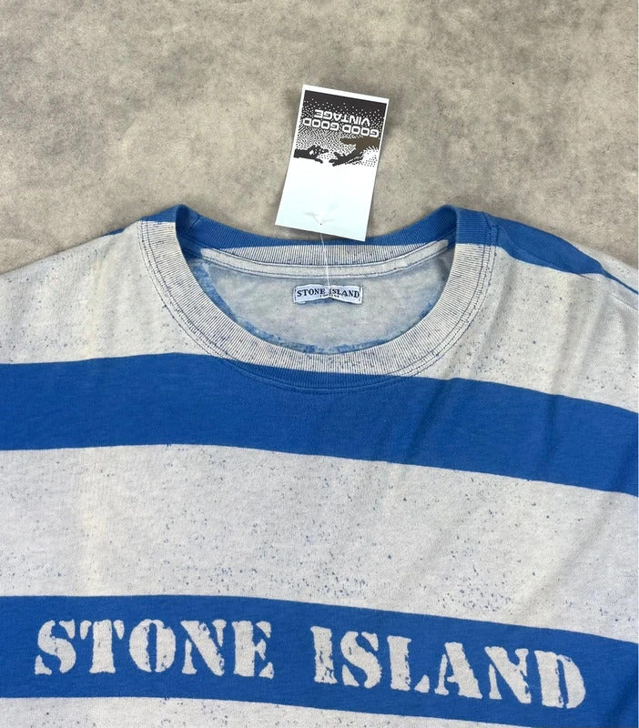 Stone Island striped spell out t-shirt