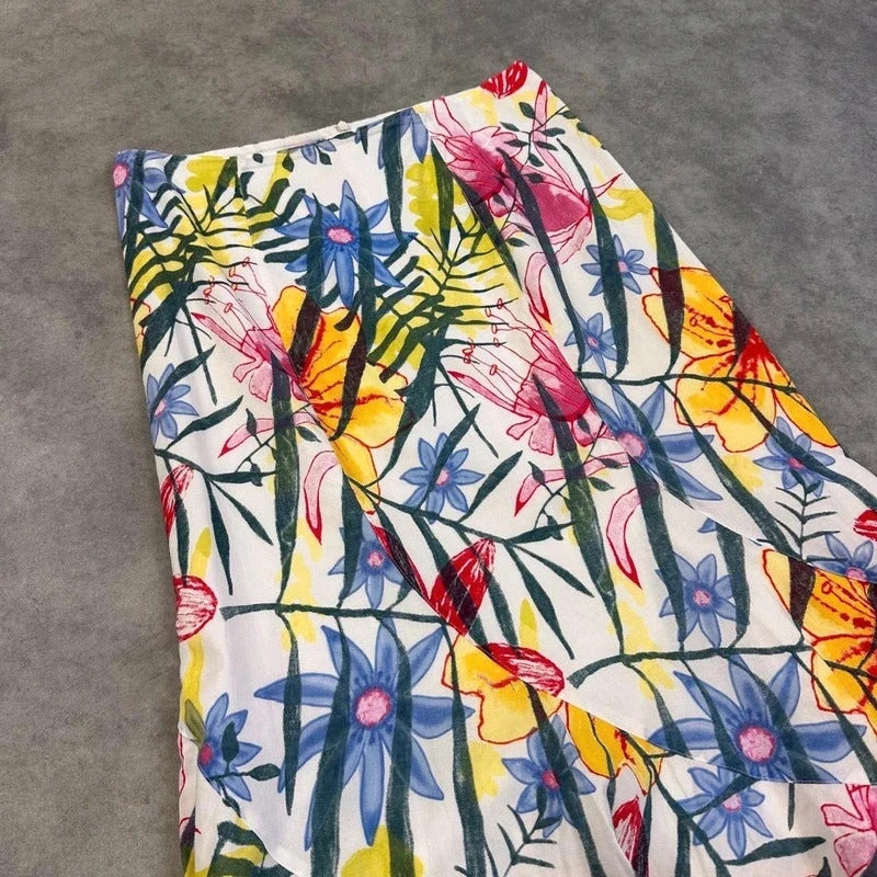Marella Skirt. Floral print midi skirt