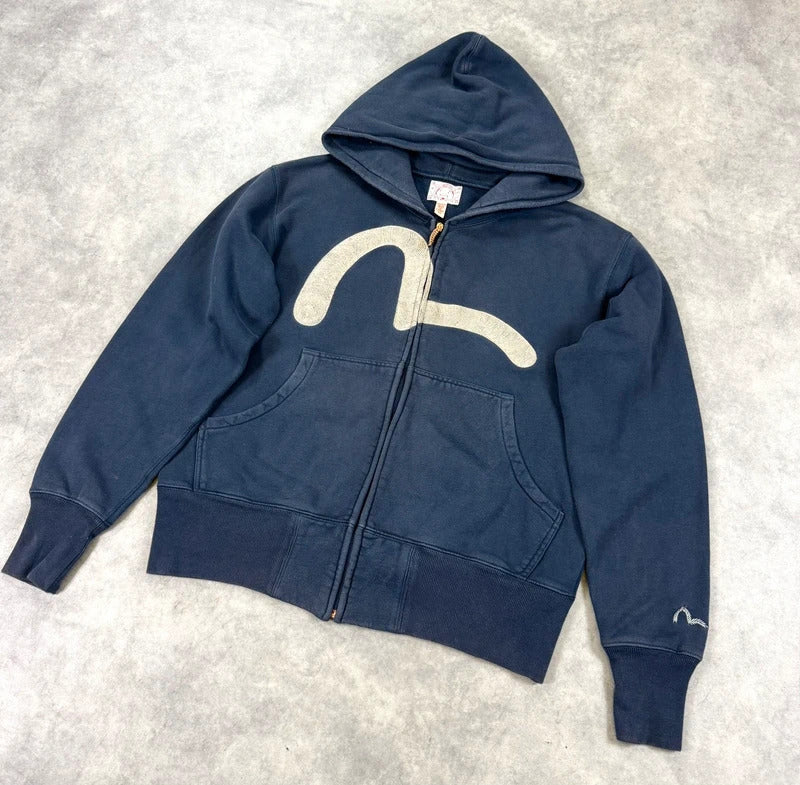 Vintage Evisu logo hoodie
