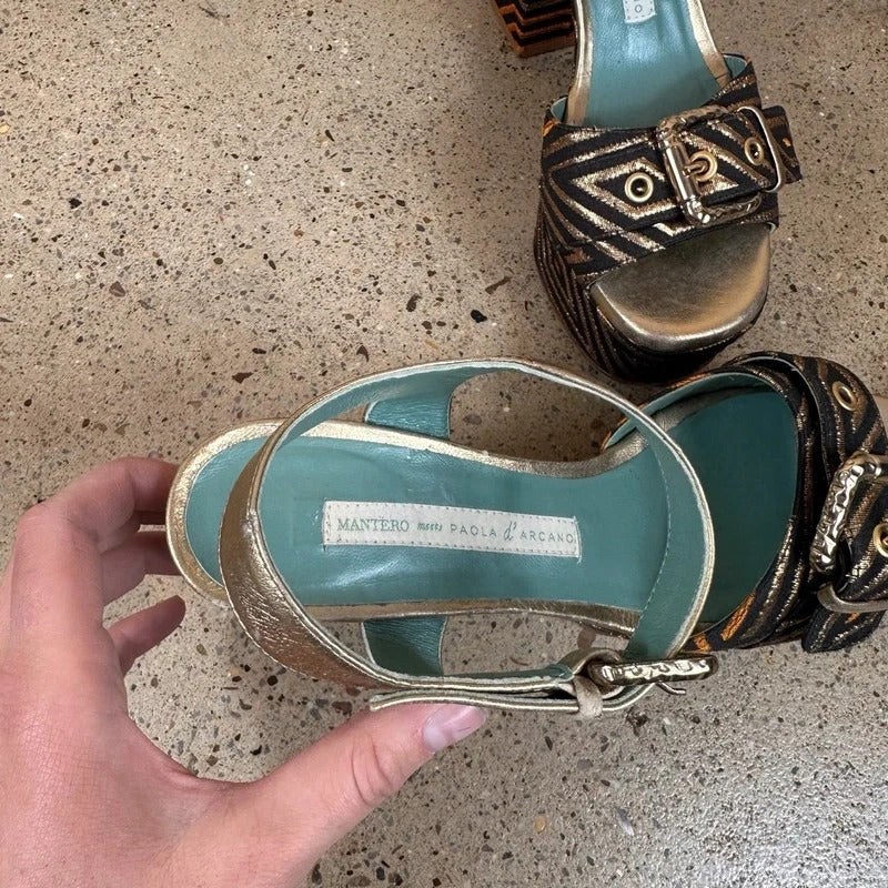Vintage 70s inspired platform heels