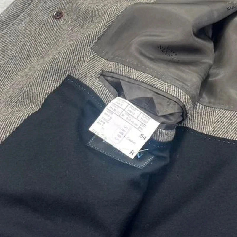 Vintage Lanvin herringbone tweed coat