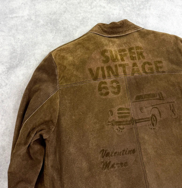 Vintage leather suede jacket