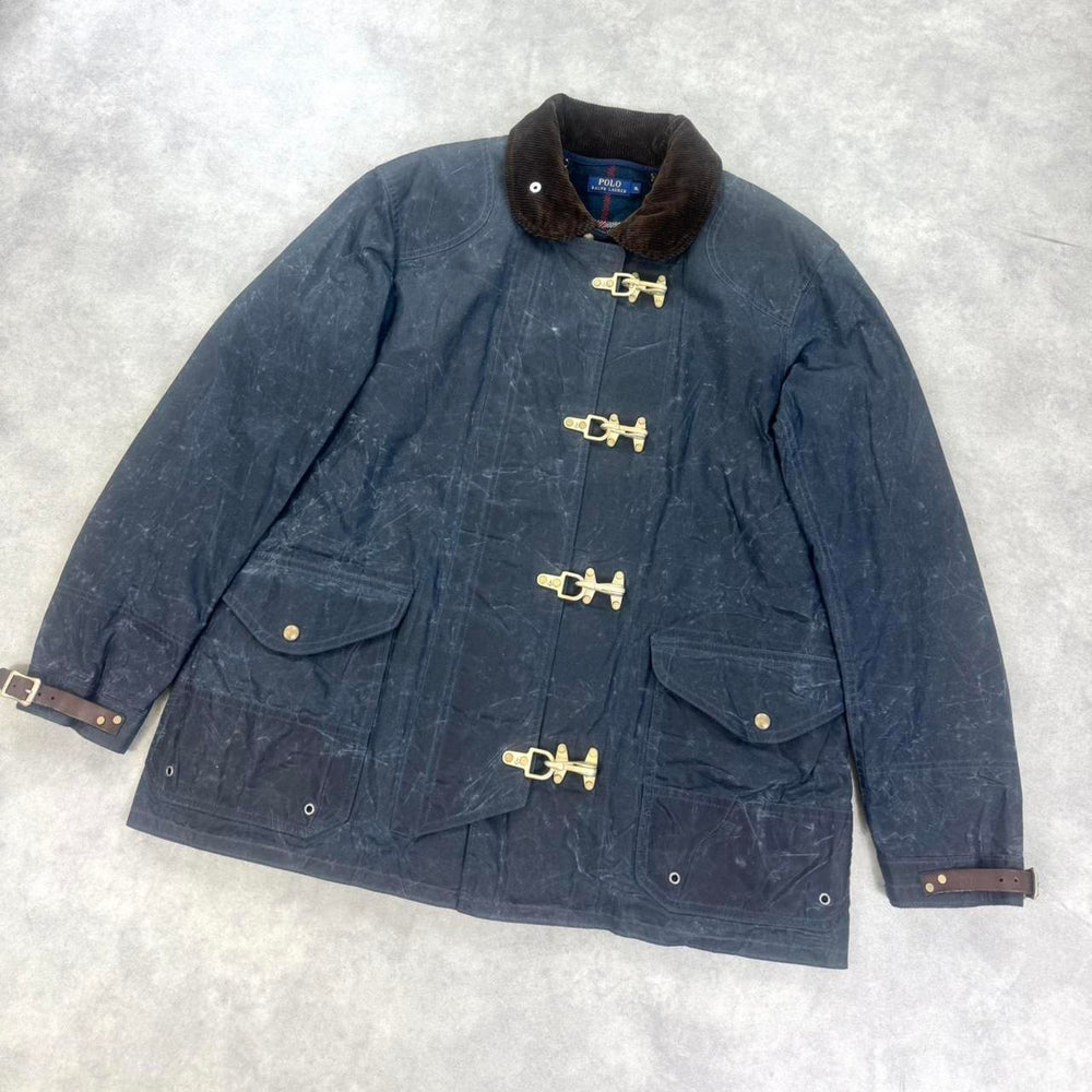 Polo Ralph Lauren wax cotton fireman’s clip jacket