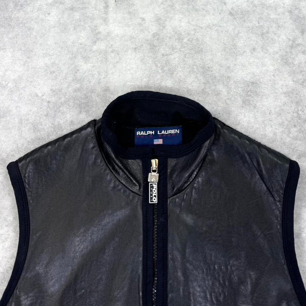 Vintage Ralph Lauren Polo Sport leather gilet