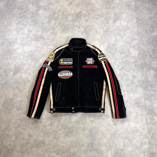 leather racer jacket