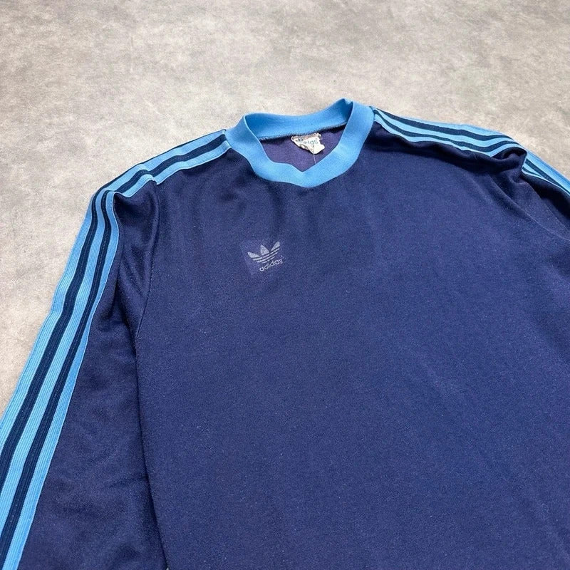 70s Adidas blue long sleeve