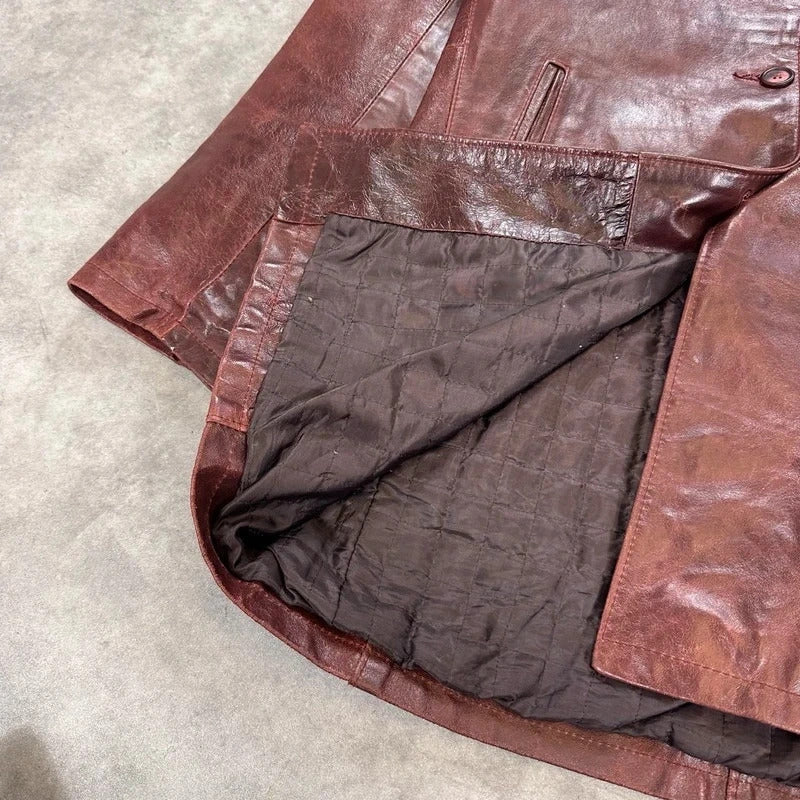 Vintage 2000s leather coat