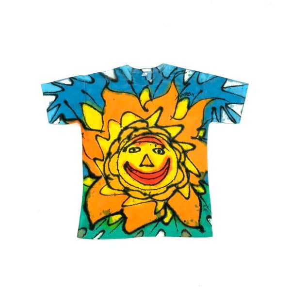 Vintage hand printed sun t-shirt