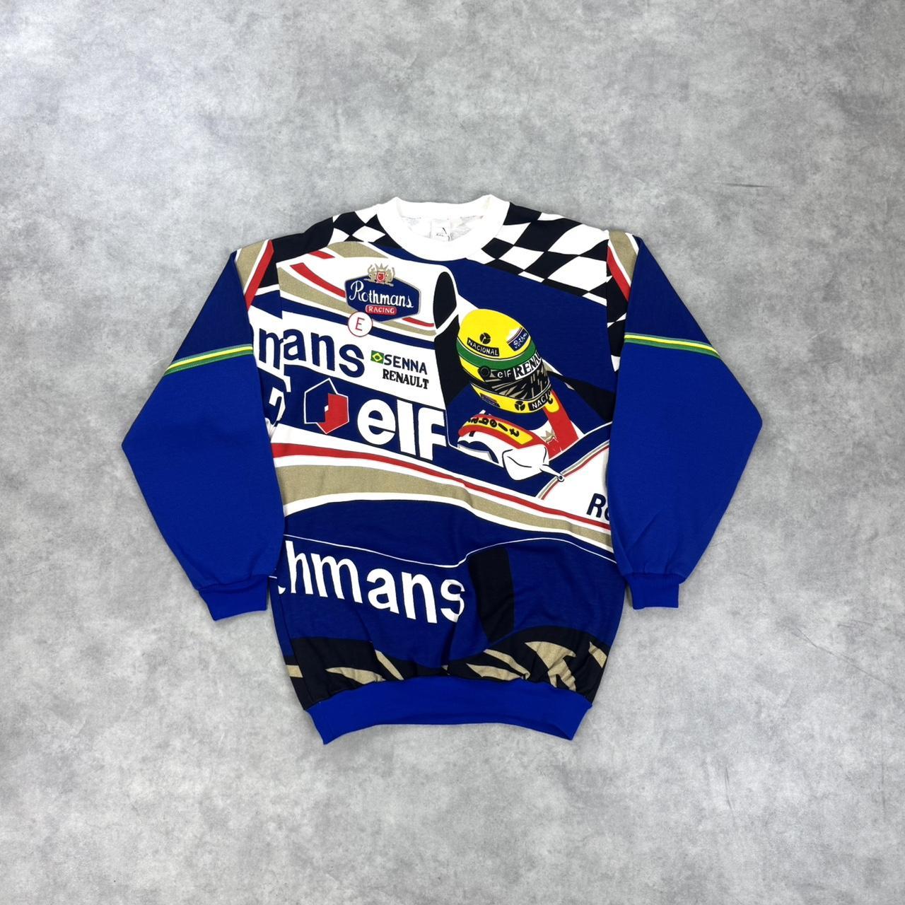 Vintage 80s / 90s Ayrton Senna F1 print jumper