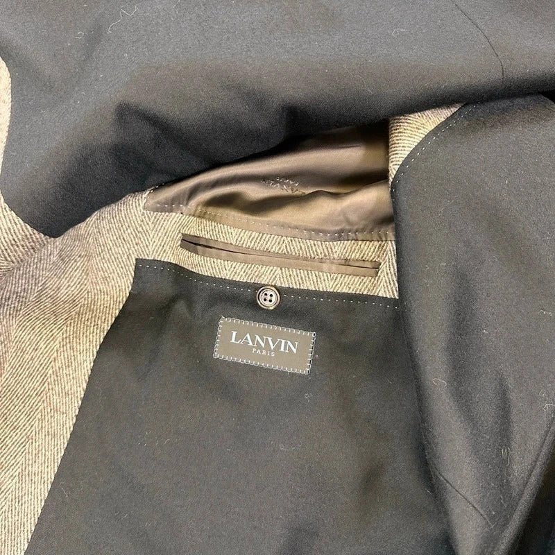 Lanvin herringbone tweed coat