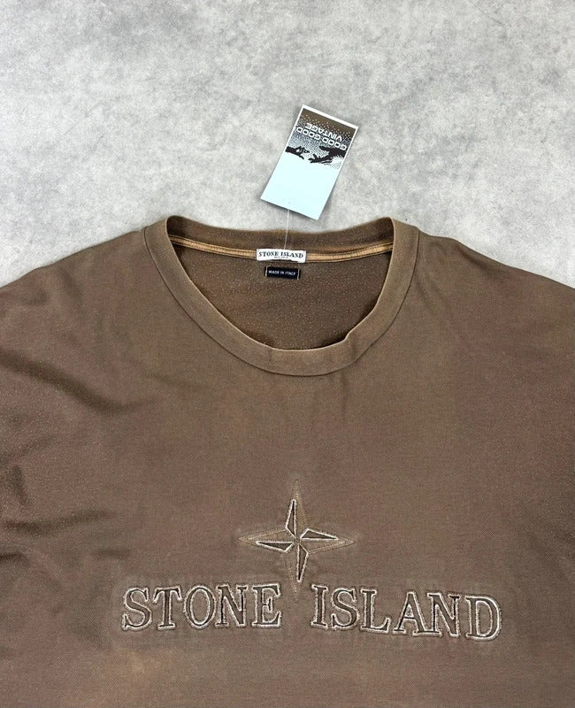 Vintage Stone Island spell out t-shirt
