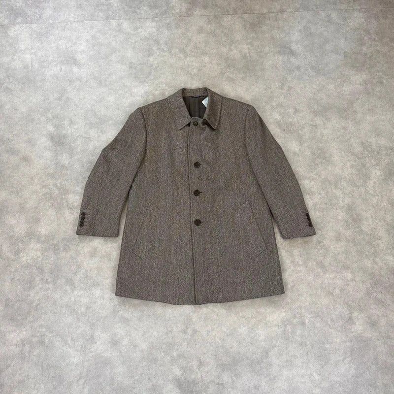 Lanvin herringbone tweed coat