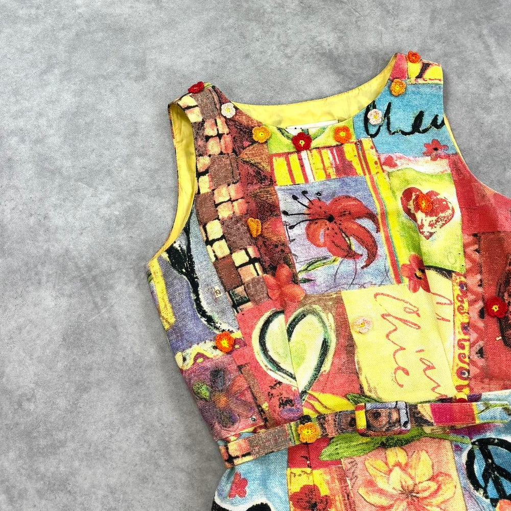 Vintage Moschino floral print dress