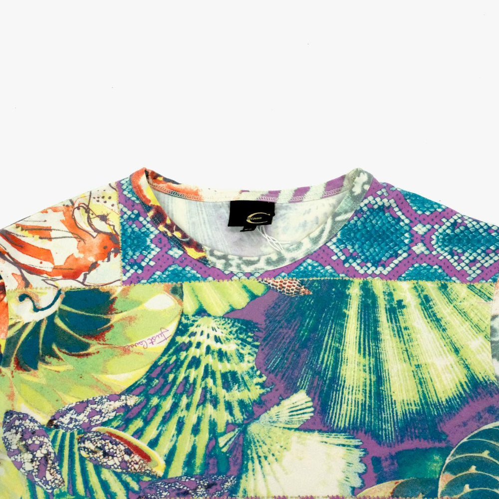 Just Cavalli tropical print t-shirt with glitter detailing