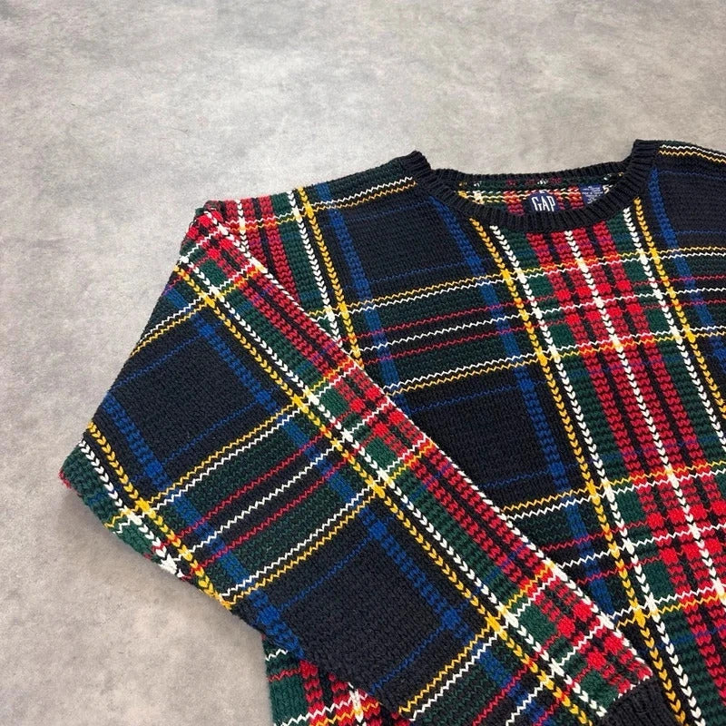 Vintage GAP check knit jumper