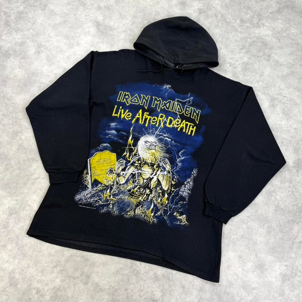 Vintage Iron Maiden print hoodie