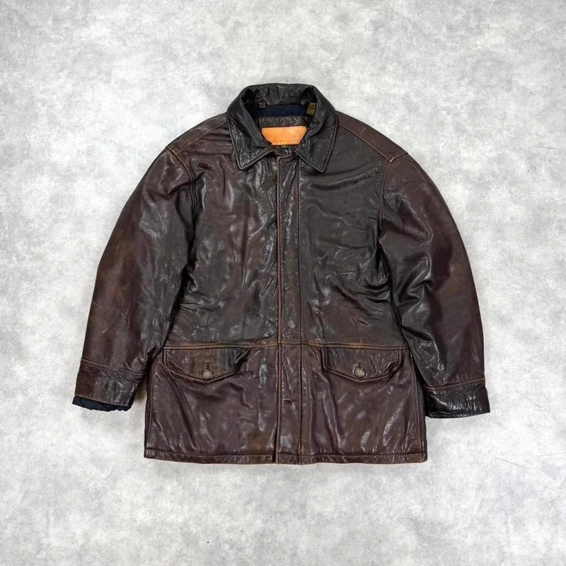 Vintage Timberland leather coat