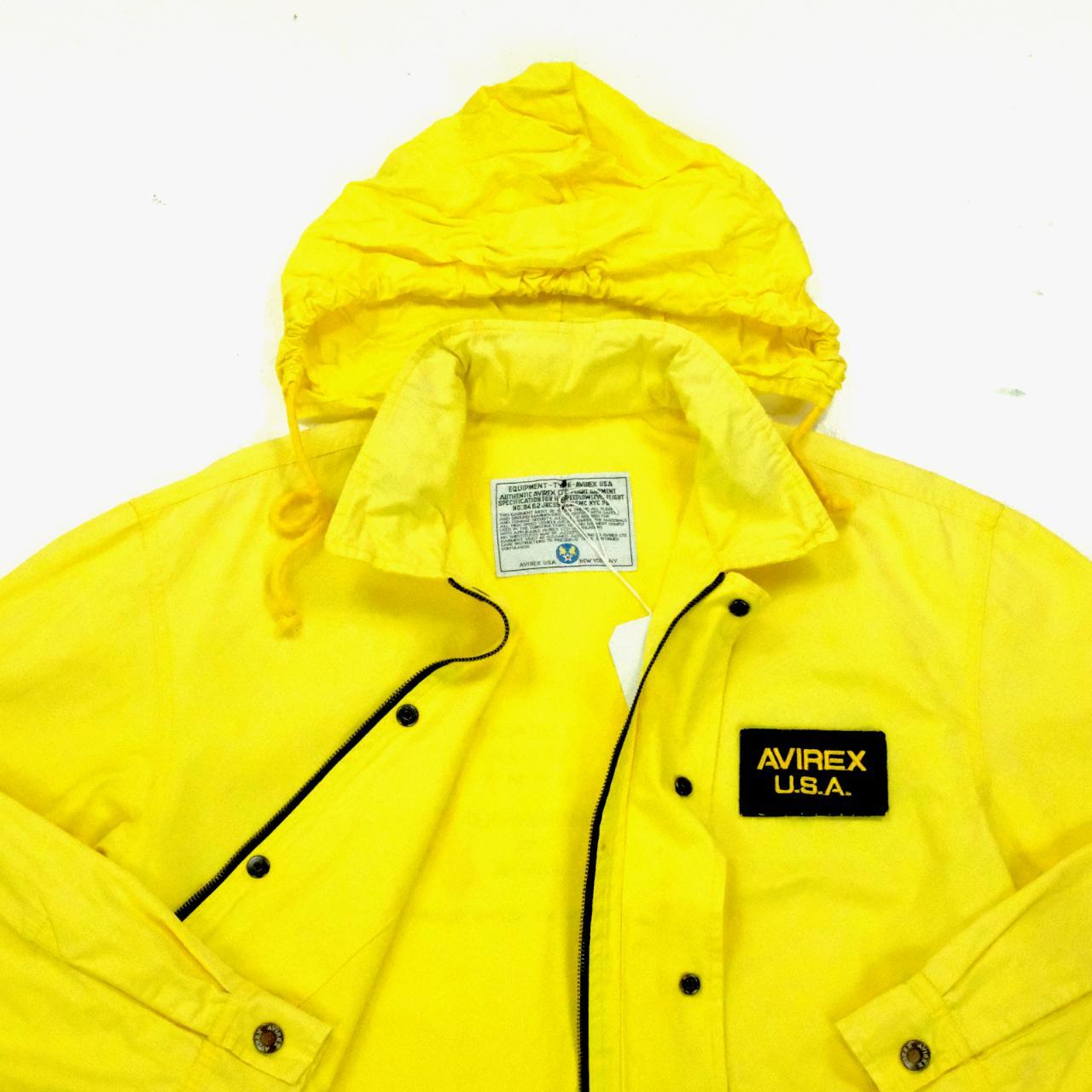 Avirex yellow collared jacket with zip in hood