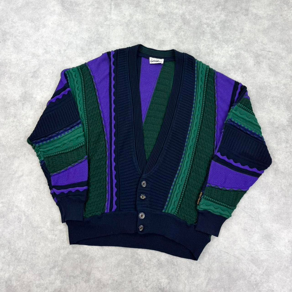 Vintage Carlo Colucci striped knit cardigan