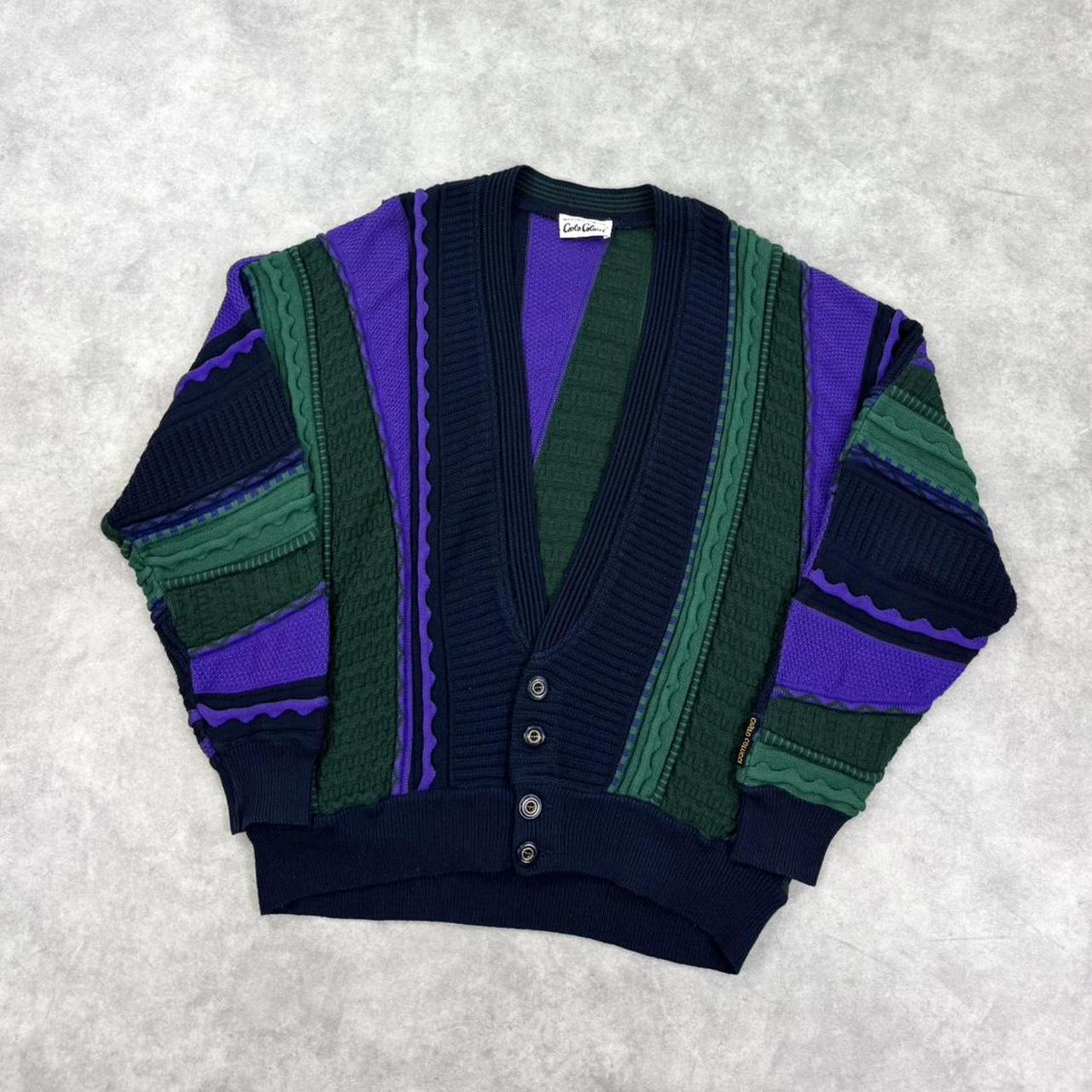 Vintage Carlo Colucci striped knit cardigan