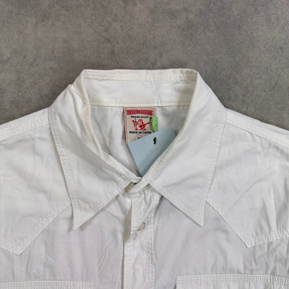 True Religion White Button Up Shirt