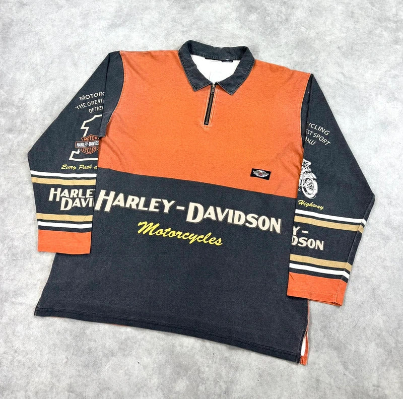 Vintage Harley Davidson print top
