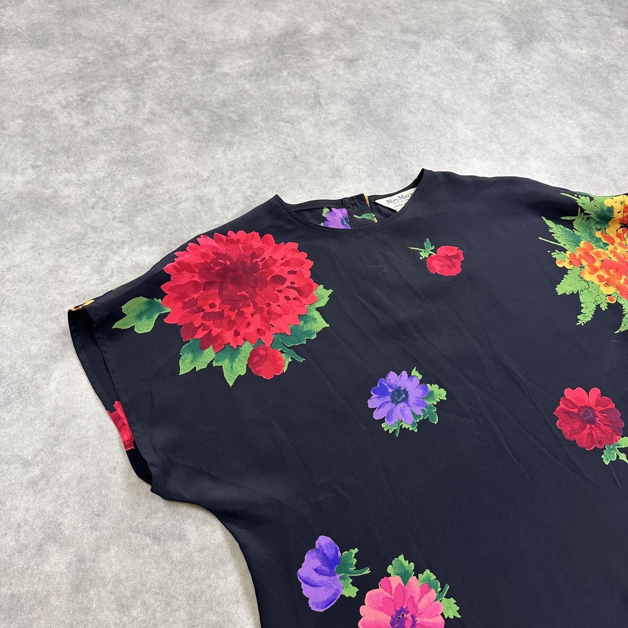 Max Mara floral silk blouse