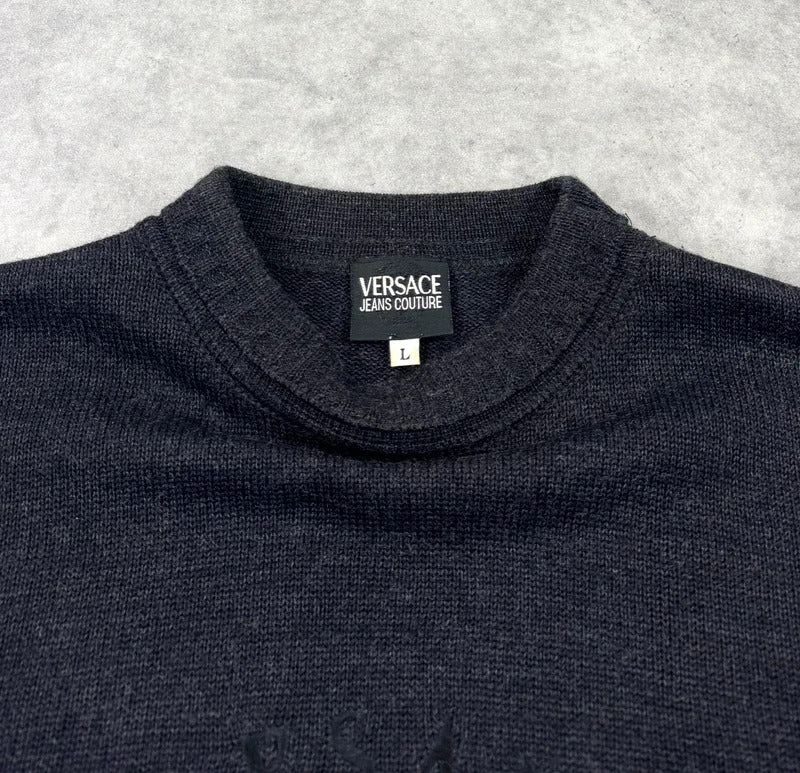 Vintage Versace embroidered knit jumper