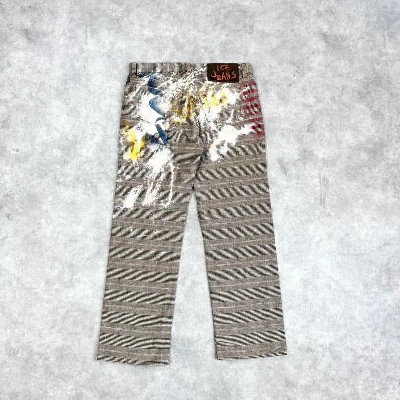Iceberg print trousers
