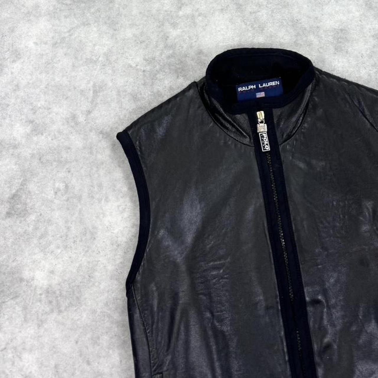 Vintage Ralph Lauren Polo Sport leather gilet