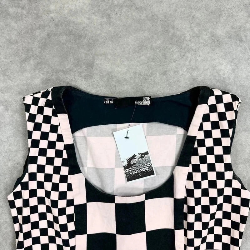 Moschino dress / Checkerboard dress