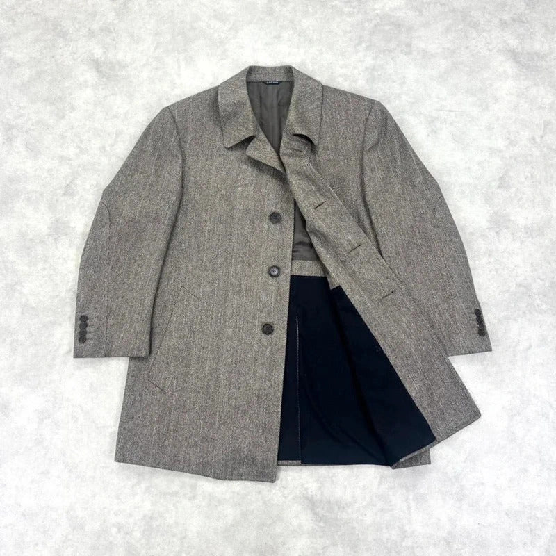 Vintage Lanvin herringbone tweed coat